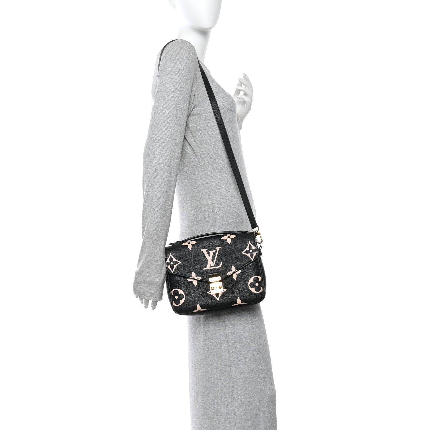 Louis Vuitton Empreinte Monogram Giant Pochette Metis Black Beige