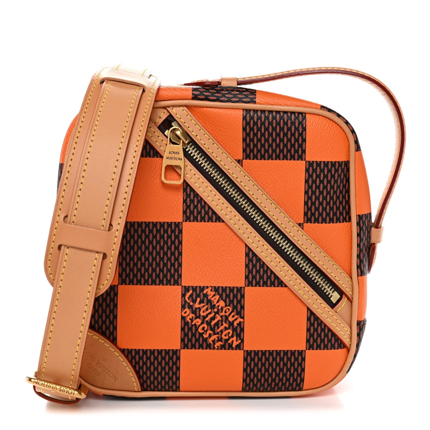 Louis Vuitton Damier Pop Chess Messenger Orange