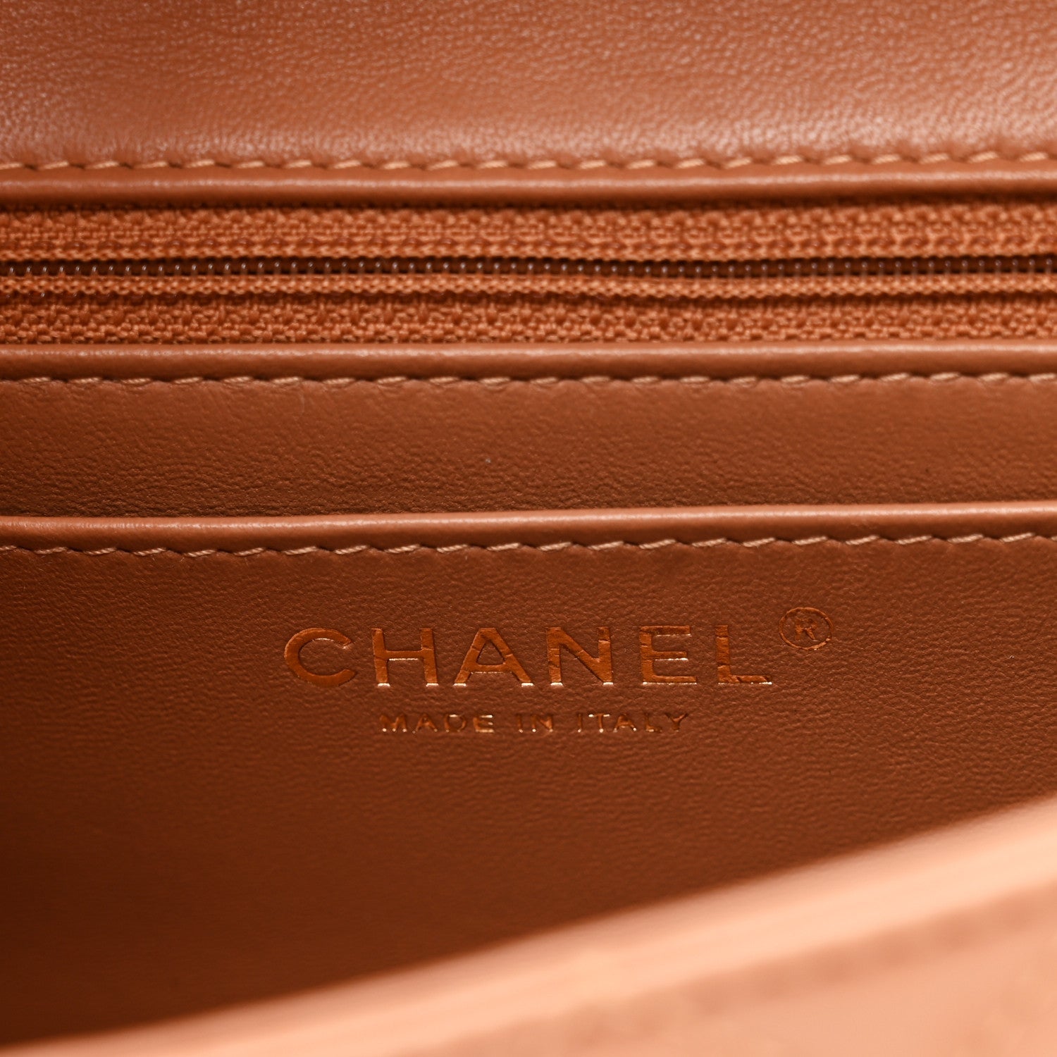 Chanel Lambskin Quilted Mini Rectangular Flap Brown