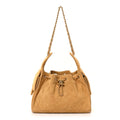 Chanel Suede Quilted Small Chanel 25 Handbag Beige