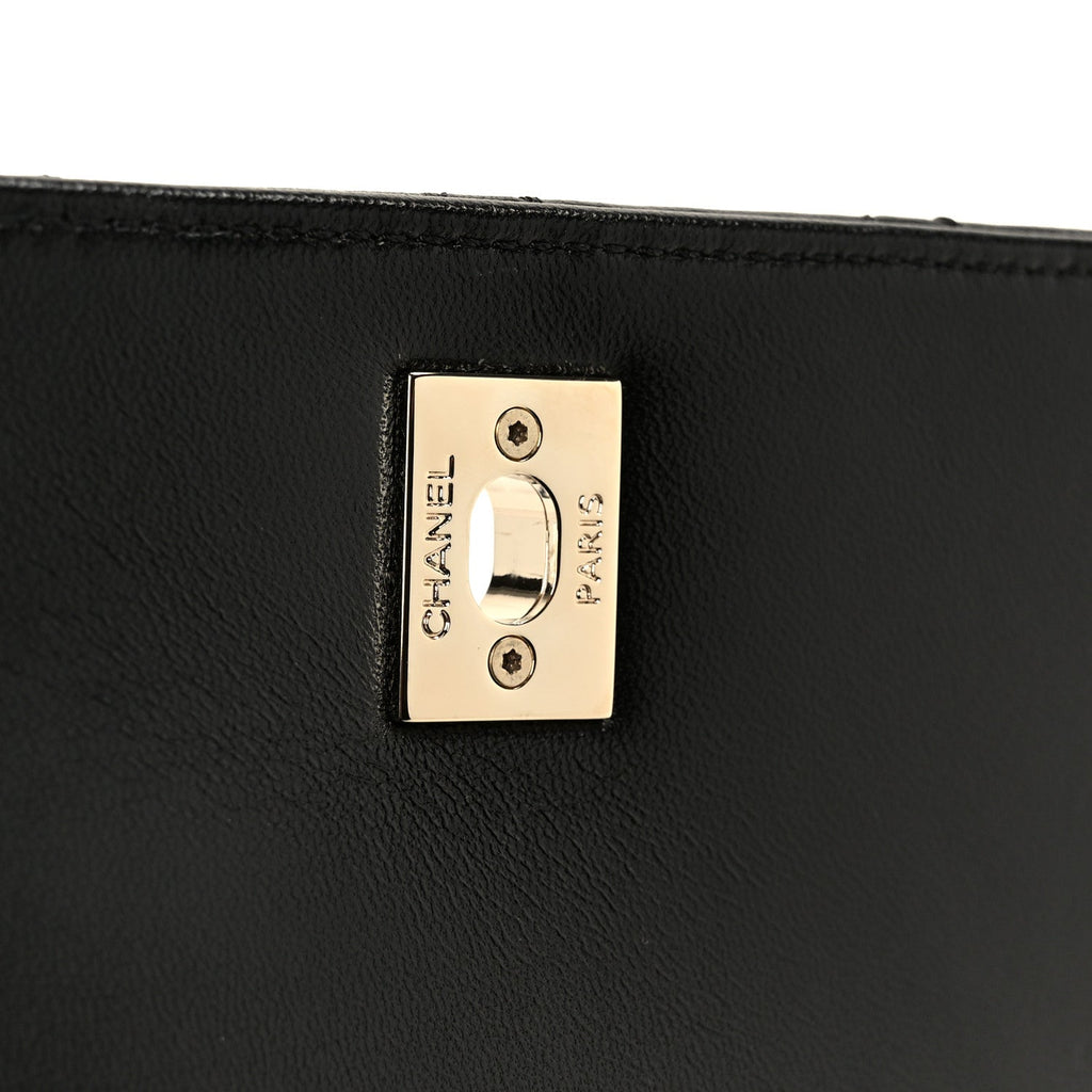 Chanel Lambskin Quilted Small Trendy CC Dual Handle Flap Bag Black