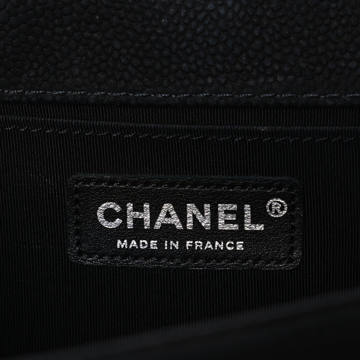 Chanel Bullskin Suede Caviar Quilted Medium Boy Flap Black