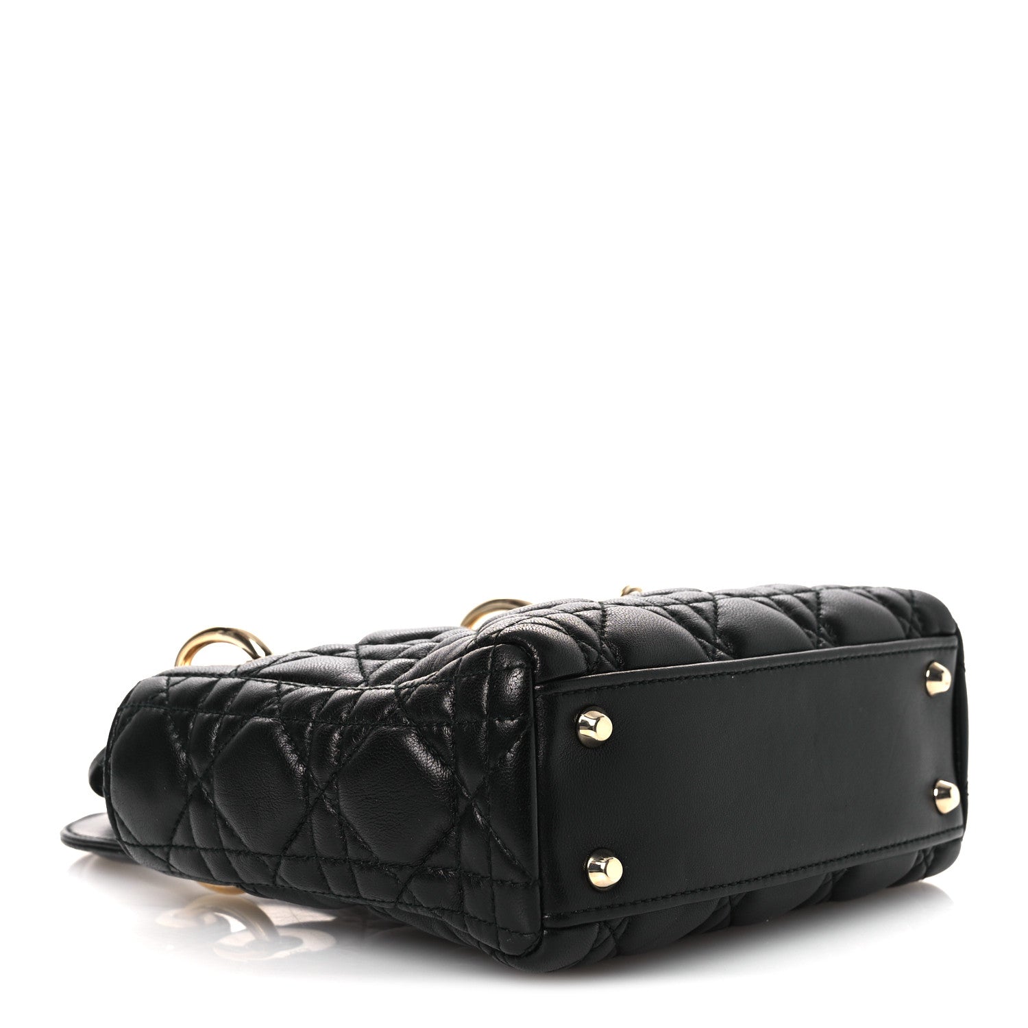 Christian Dior Lambskin Cannage Mini Lady Dior Black