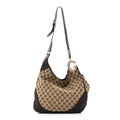 Gucci Monogram Medium Charlotte Hobo Brown