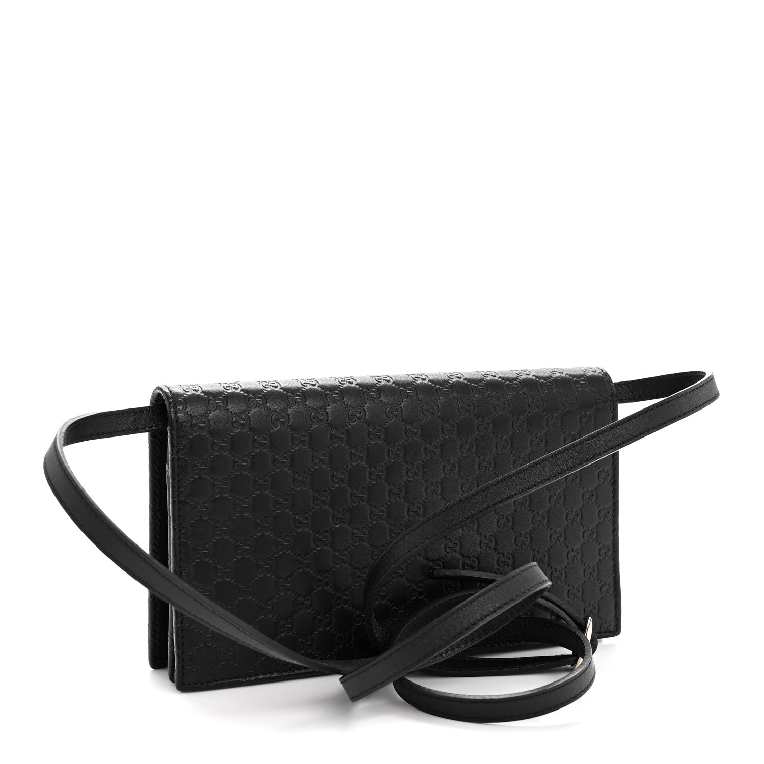 Gucci Microguccissima Crossbody Wallet Black