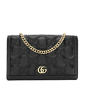 Gucci Calfskin GG Matelasse Chain Wallet Black