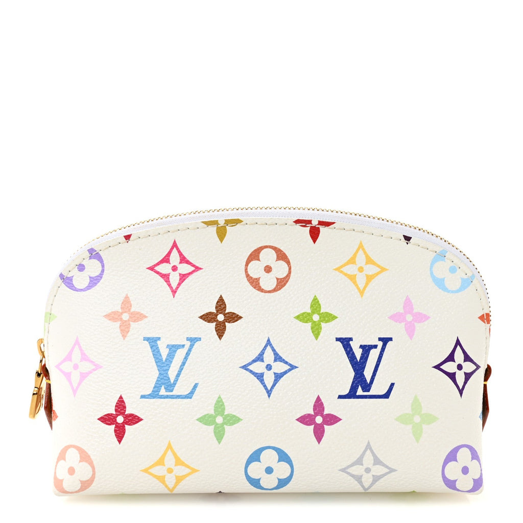 Louis Vuitton LV x TM Monogram Multicolor Cosmetic Pouch PM White