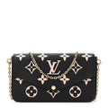 Louis Vuitton Empreinte Monogram Giant Felicie Pochette Black Beige