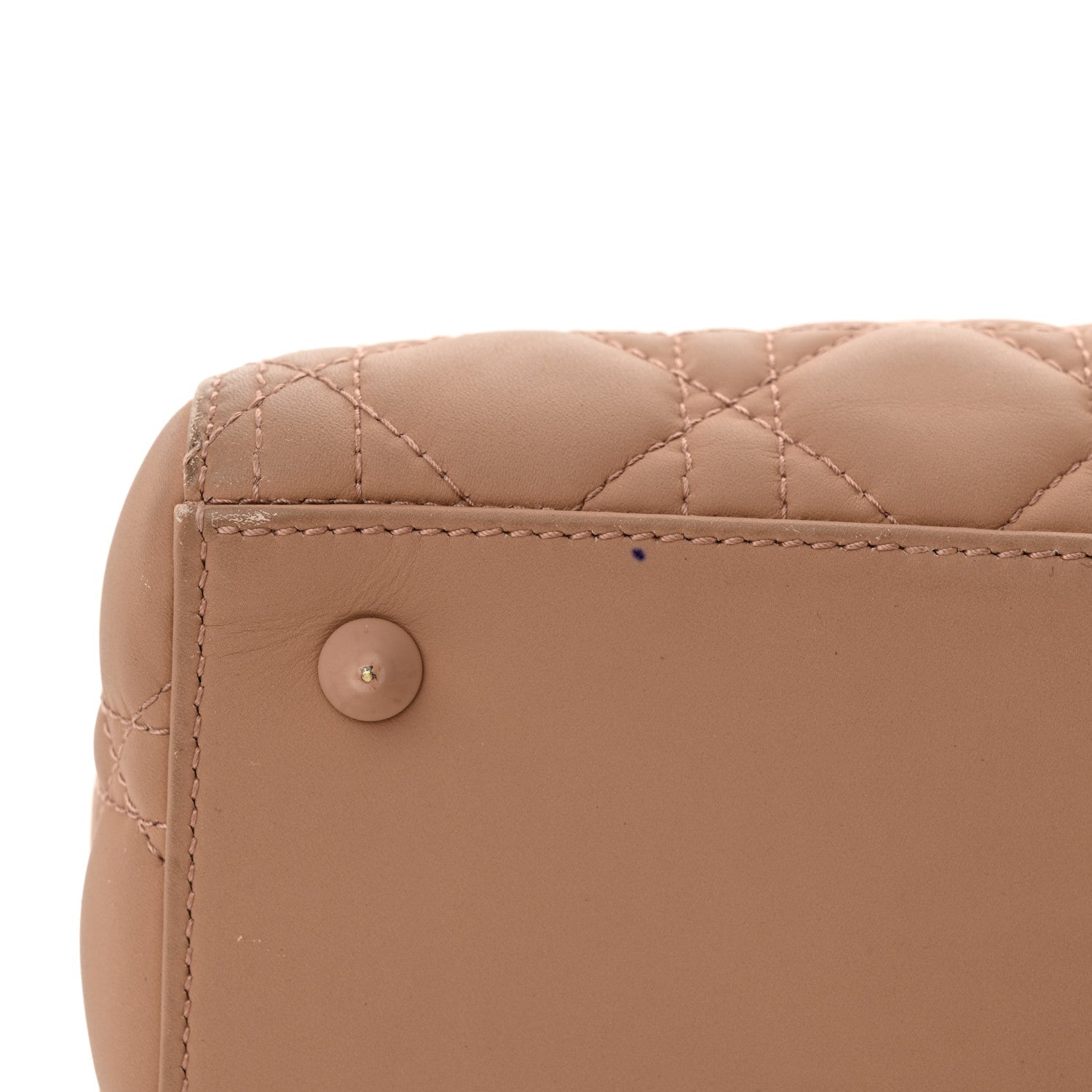 Christian Dior Ultra Matte Calfskin Cannage Medium Lady Dior Beige