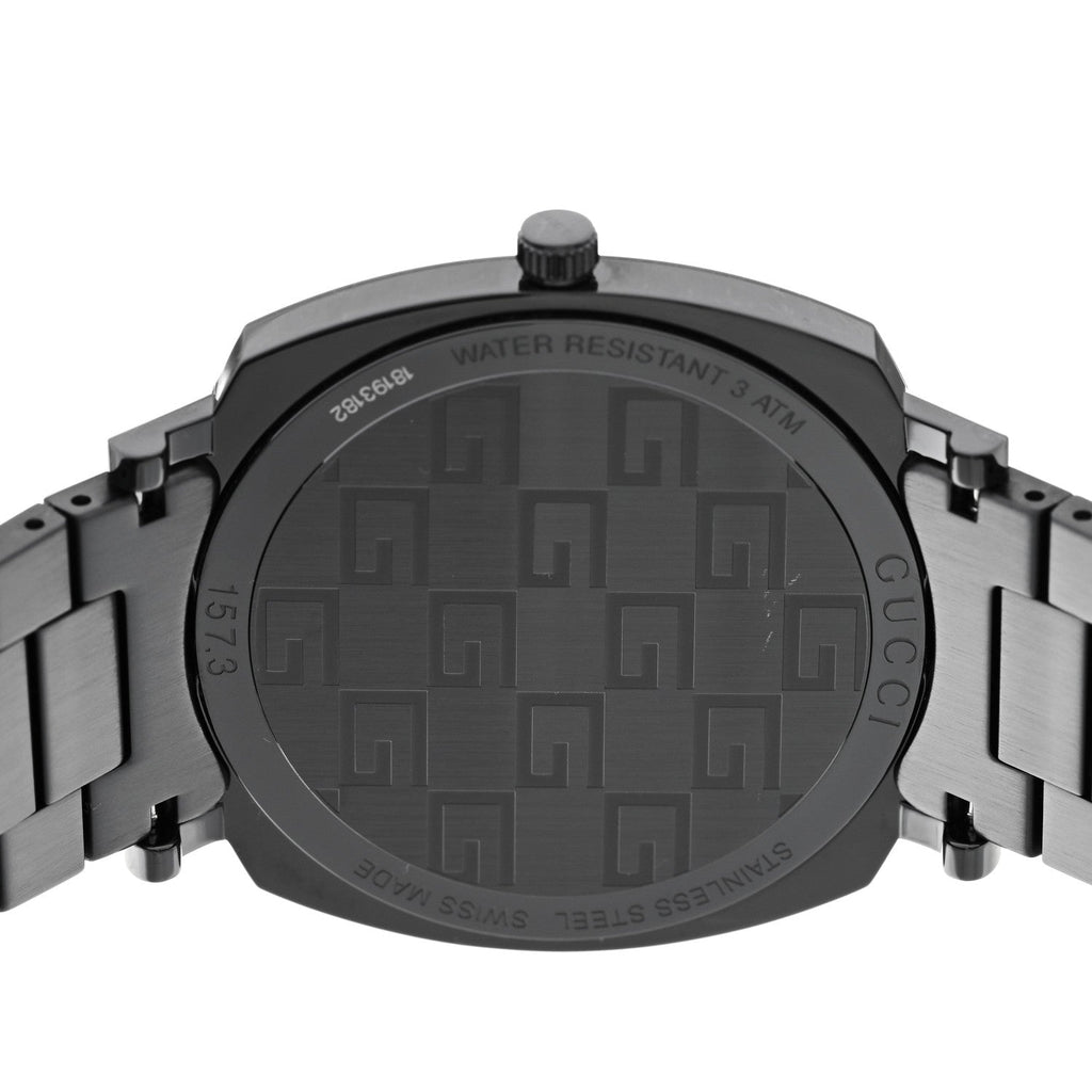 Gucci PVD Stainless Steel 38mm Grip Quartz Watch Black