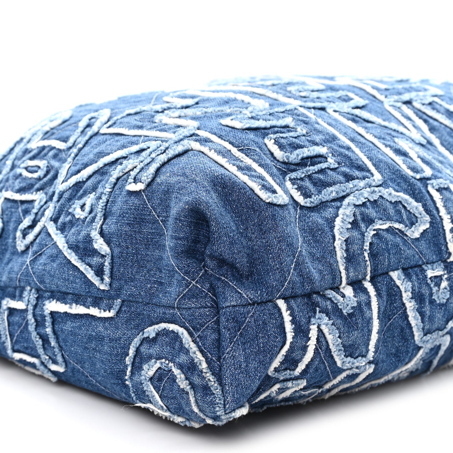 Chanel Denim Patchwork Logo Chanel 22 Blue