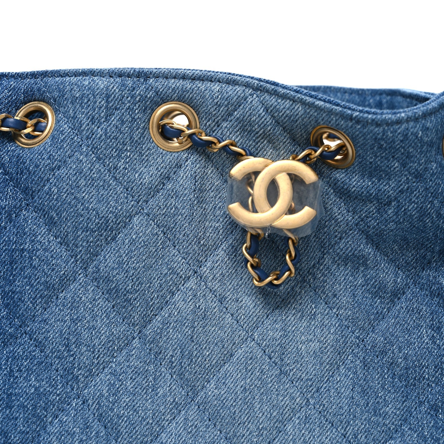 Chanel Washed Denim Quilted Small Chanel 25 Handbag Blue