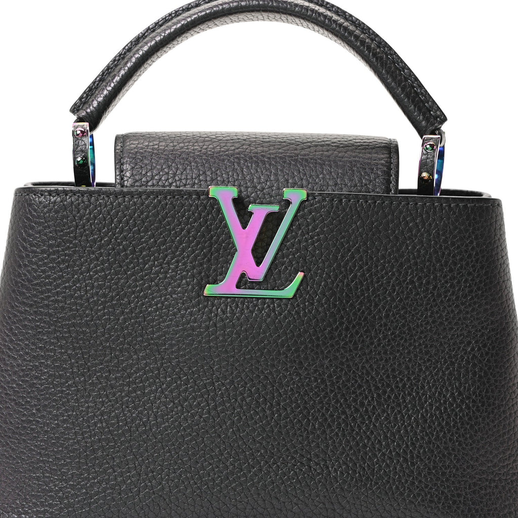 Louis Vuitton Taurillon Capucines BB Scarabeo Iridescent Black