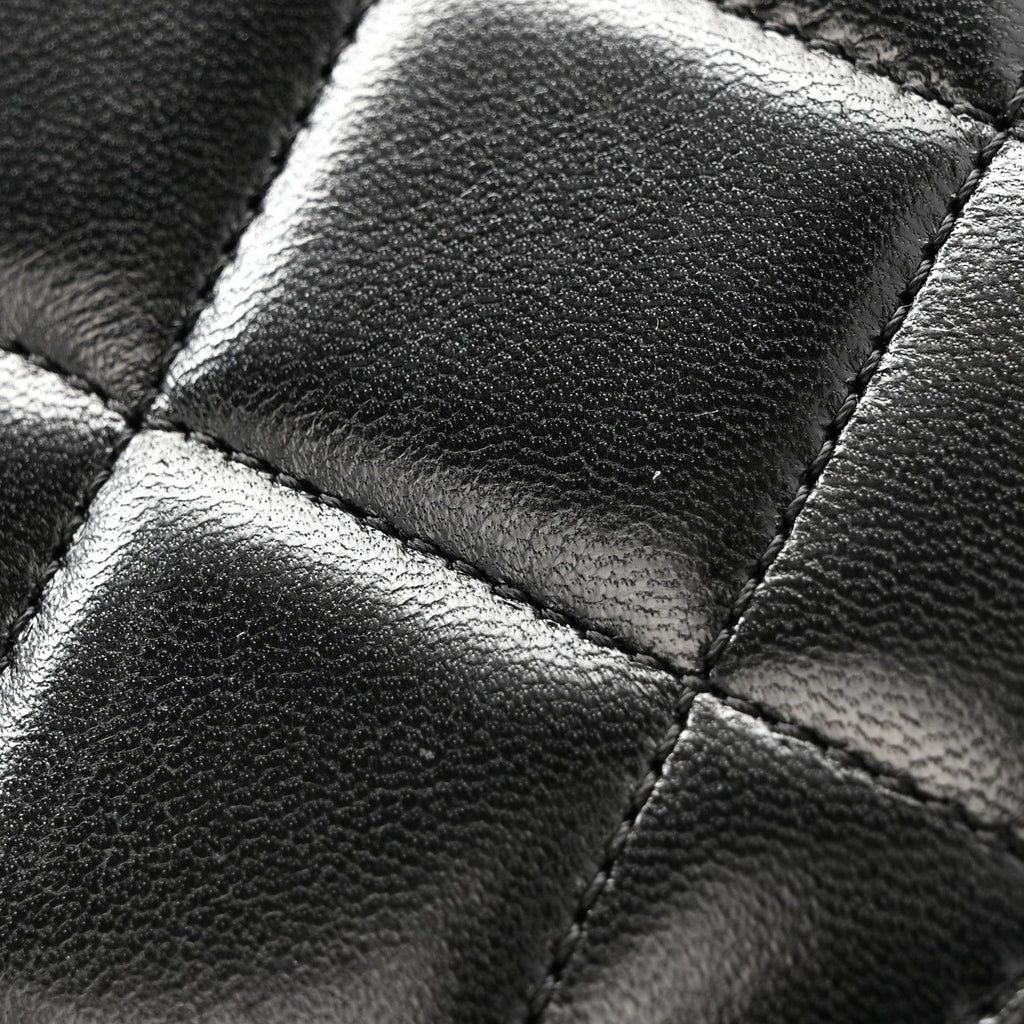 Chanel Lambskin Quilted Medium Trendy CC Flap Dual Handle Bag Black