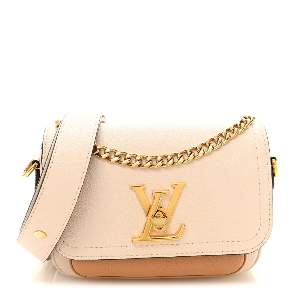 Louis Vuitton Grained Calfskin Lockme Tender Quartz