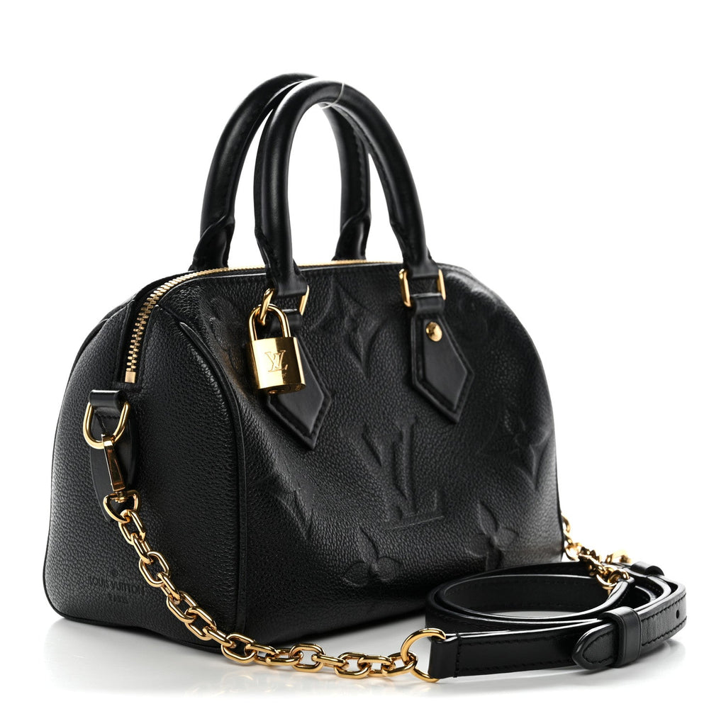 Louis Vuitton Empreinte Monogram Giant Speedy Bandouliere 20 Black