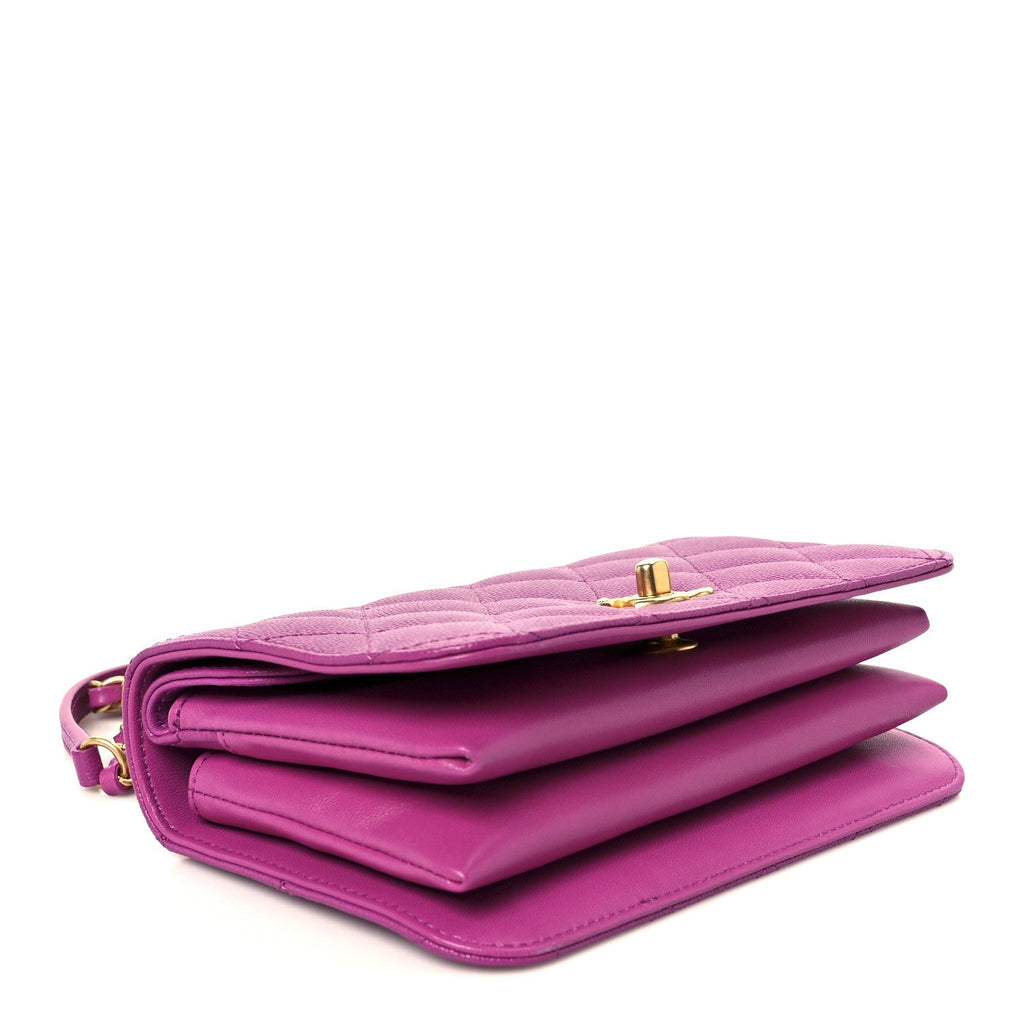 Chanel Caviar Quilted Mini Top Handle Flap Dark Pink