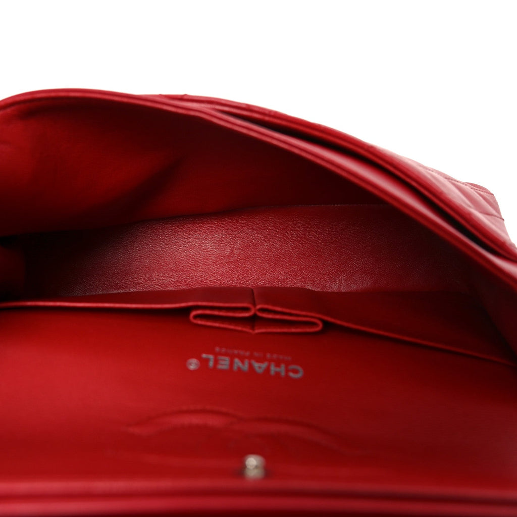 Chanel Lambskin Quilted Medium Double Flap Red