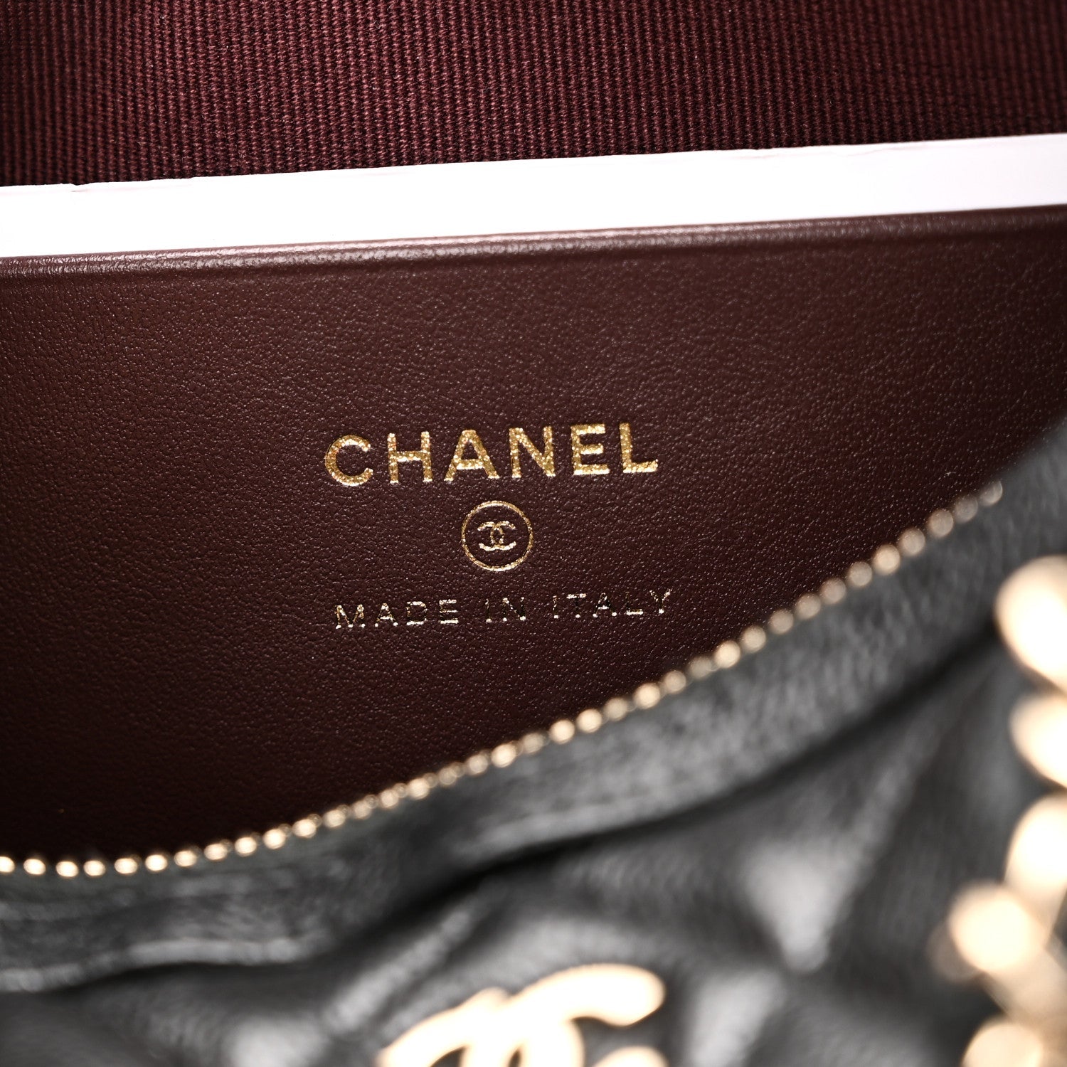Chanel Caviar Quilted Barrel Clutch With Chain  Black
