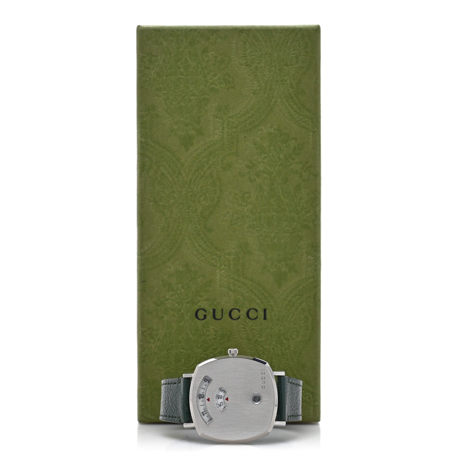 Gucci Stainless Steel Calfskin 35mm Grip Quartz Watch Green