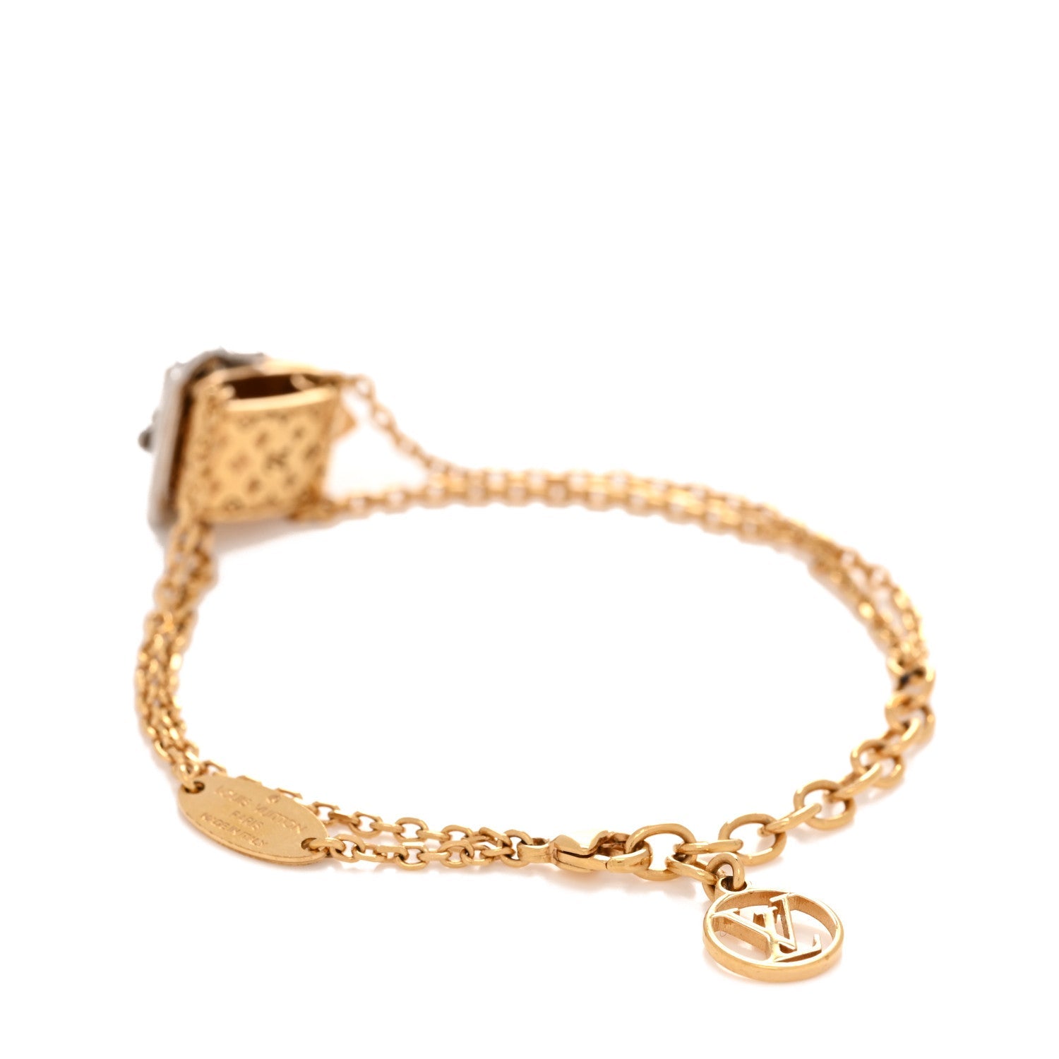 Louis Vuitton Nanogram Buckle Bracelet Gold