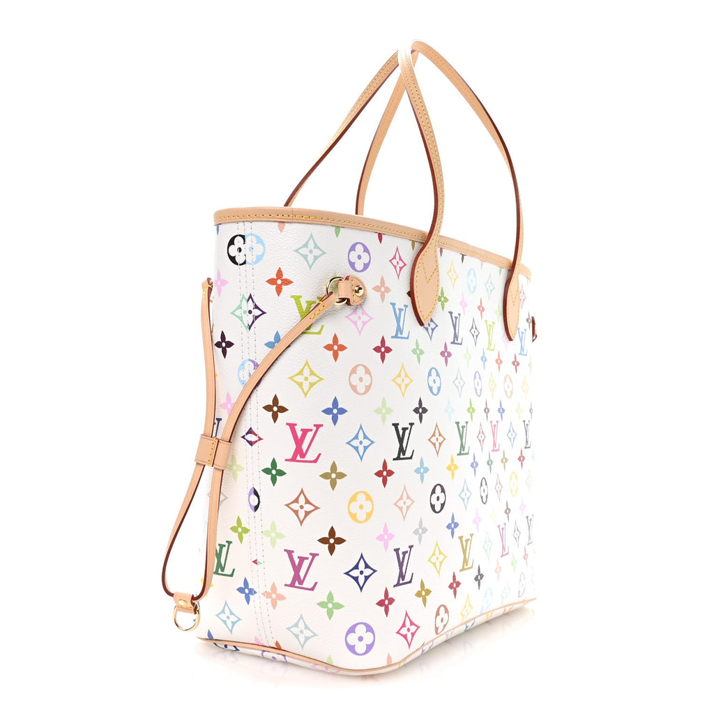 Louis Vuitton LV X TM Monogram Multicolor Neverfull MM White