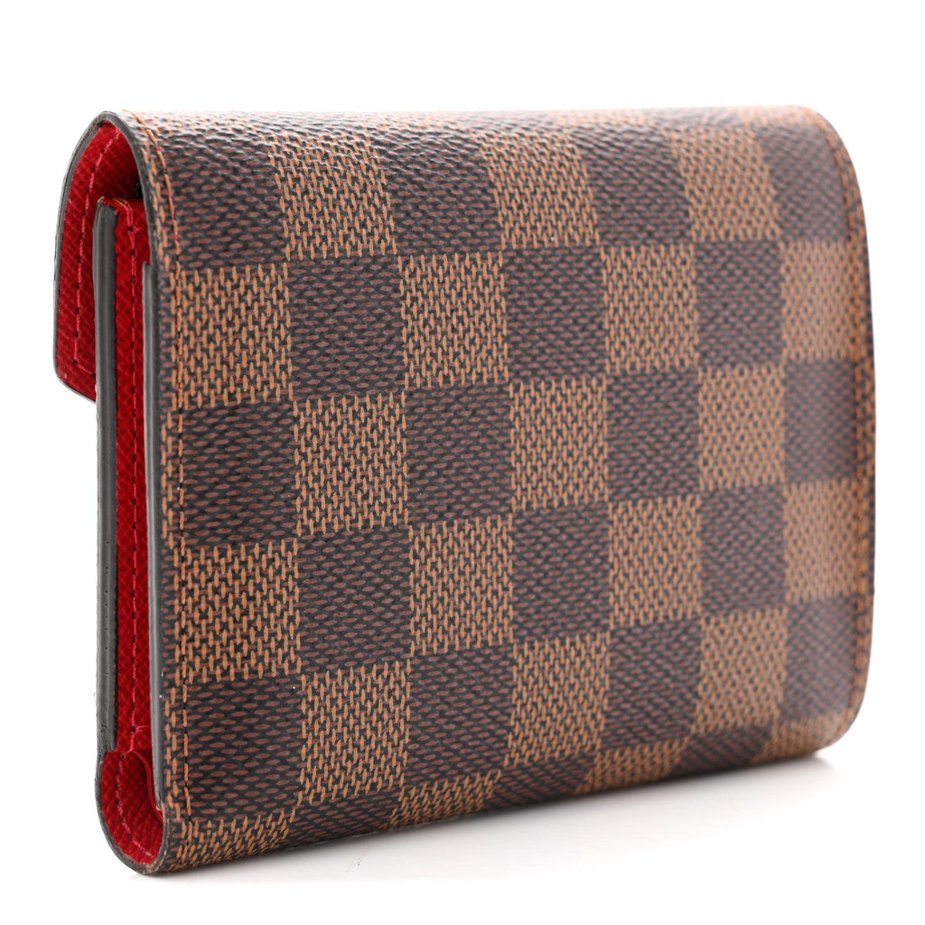 Louis Vuitton Damier Ebene Victorine Wallet Red