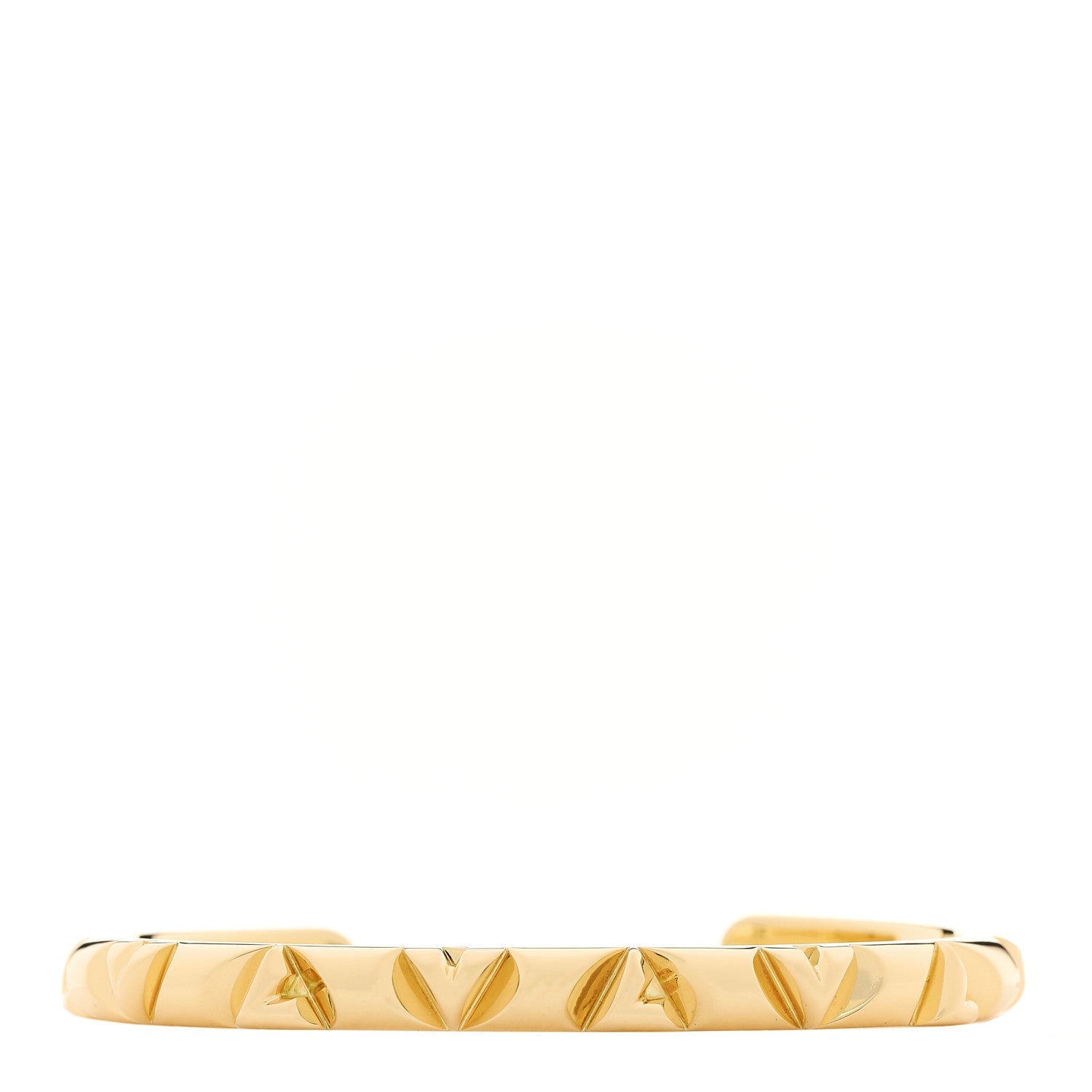 Louis Vuitton 18K Yellow Gold LV Volt Cuff Bracelet