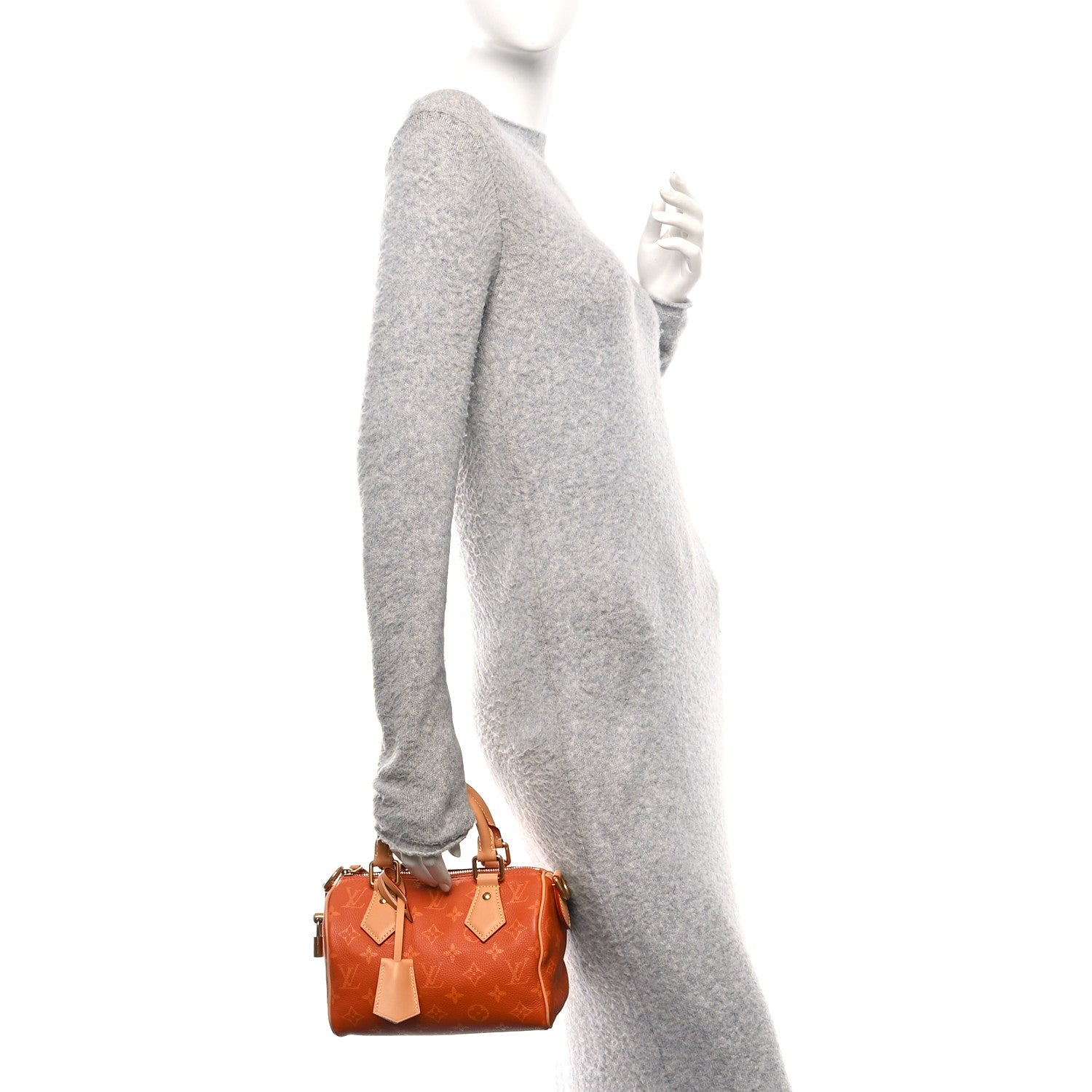 Louis Vuitton Calfskin Monogram Speedy P9 Bandouliere 20 Ochre