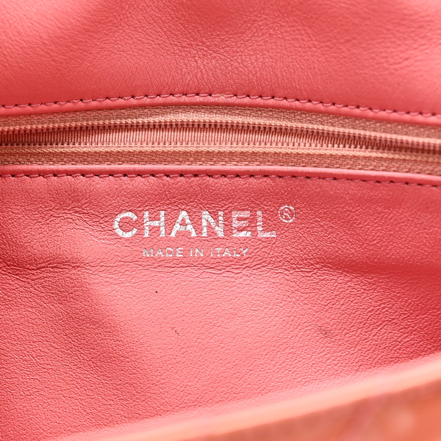 Chanel Patent Chevron Quilted Medium Single Flap Pink