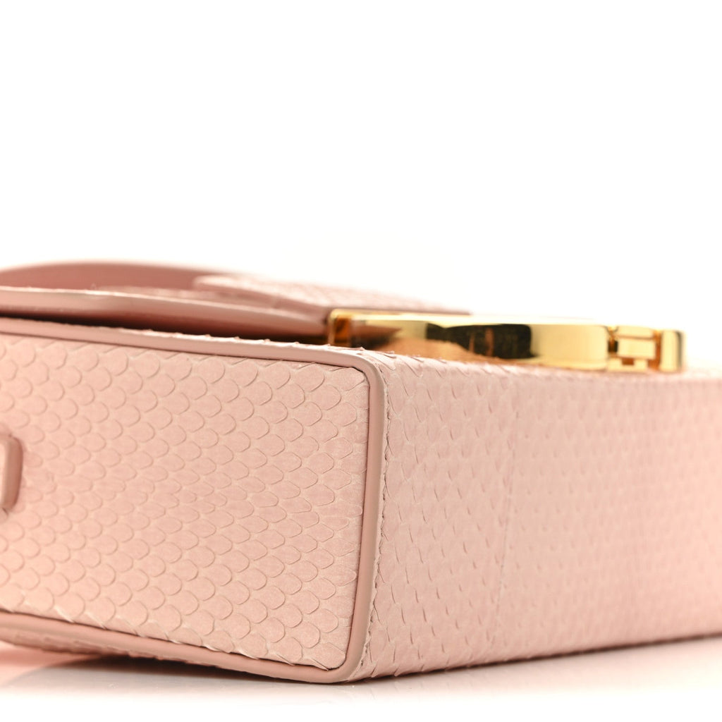 Christian Dior Snakeskin 30 Montaigne Box Bag Rose Clair