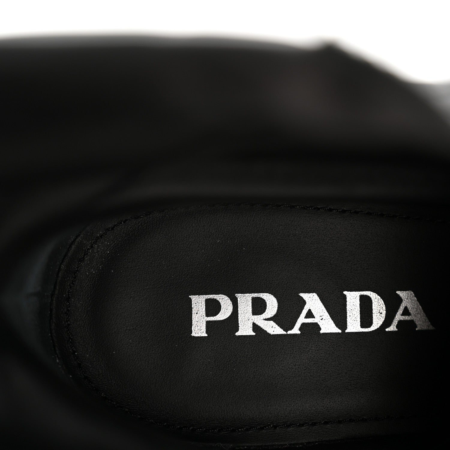 Prada Spazzolato Re-Nylon Metal Triangle Logo 110mm Ankle Boots 40 Black