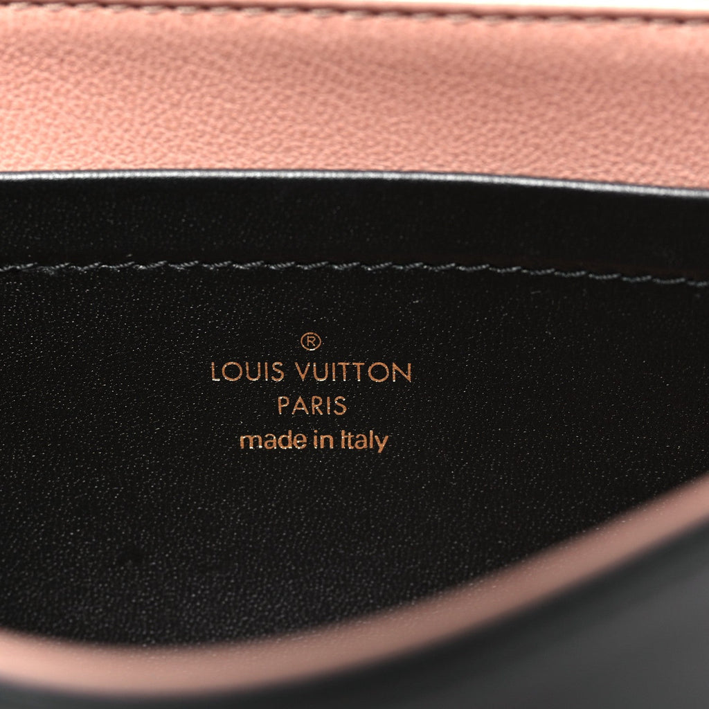 Louis Vuitton Lambskin Embossed Monogram Pochette Coussin Black