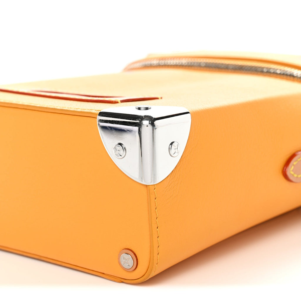 Louis Vuitton Calfskin N°7 Vertical Box Trunk Yellow