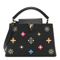 Louis Vuitton Taurillon Mechanical Flowers Capucines PM Black