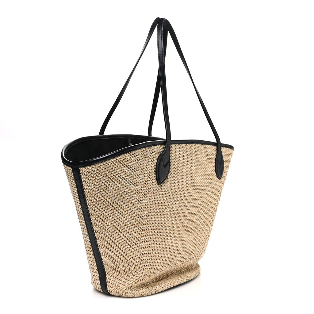 Louis Vuitton Raffia Saint Jacques Tote Black