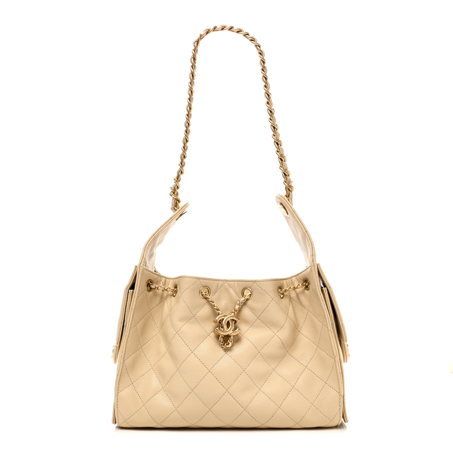 Chanel Caviar Quilted Small Chanel 25 Handbag Light Beige