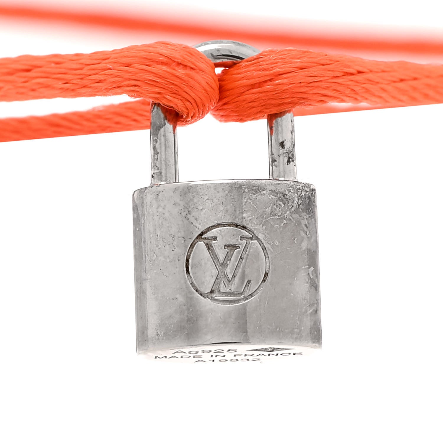 Louis Vuitton X UNICEF Sterling Silver Lockit Bracelet Orange