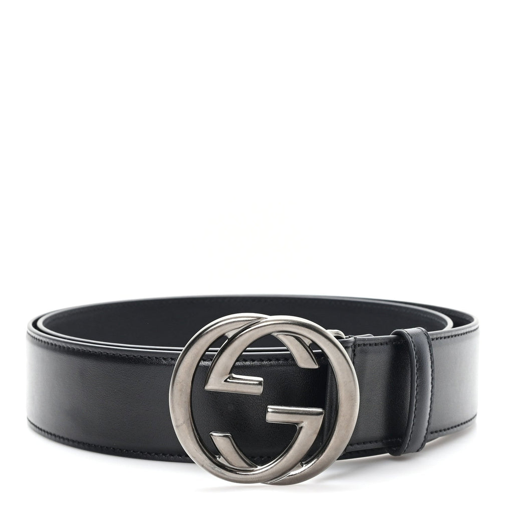 Gucci Plutone Calfskin Double G Belt 40mm 100 40 Black