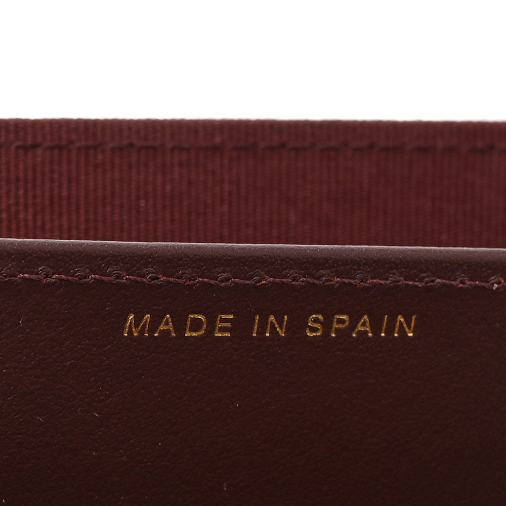 Caviar Quilted Flap Card Holder Wallet Black