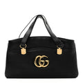 Gucci Vitello Palmellato Lux Large Arli Top Handle Bag Black