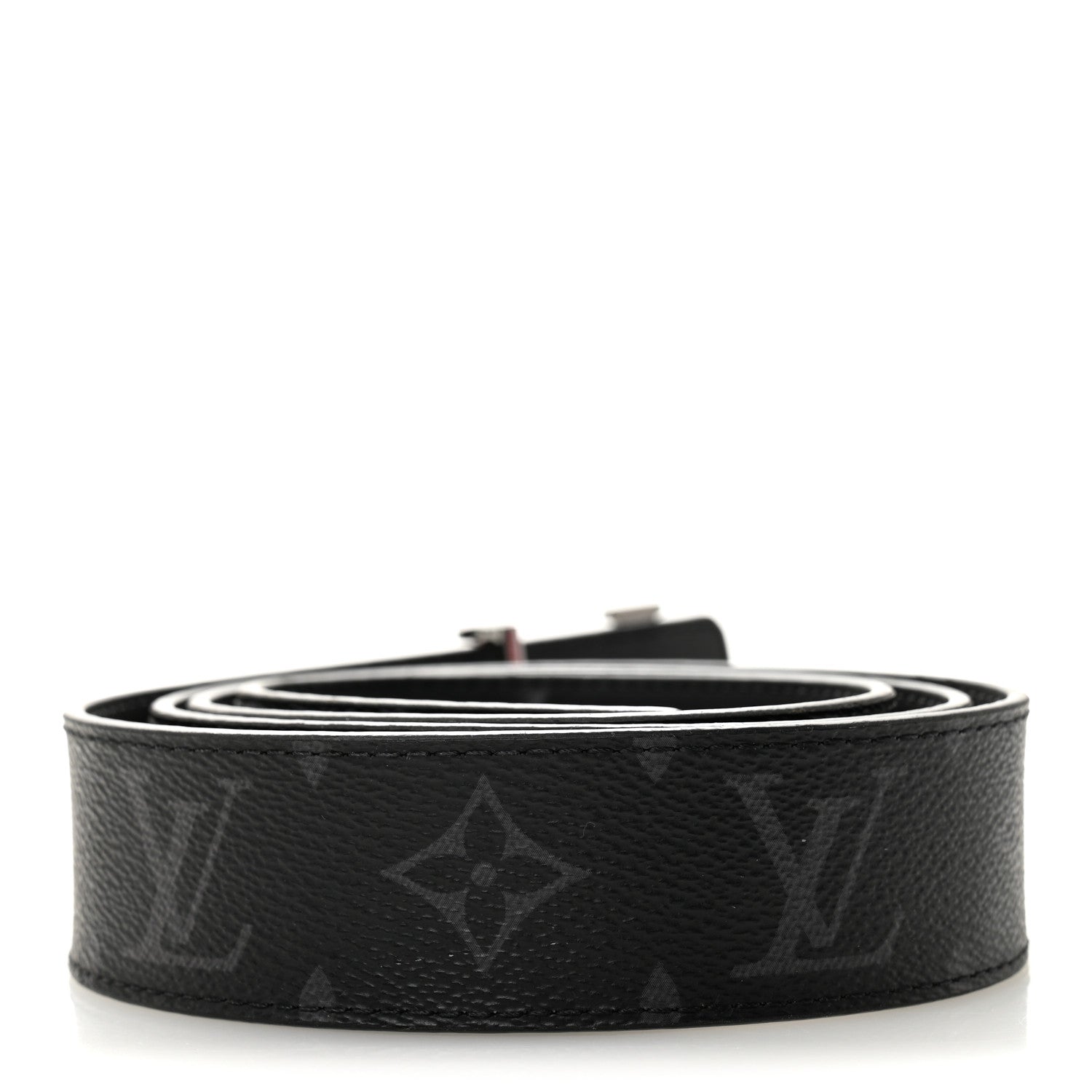 Louis Vuitton Calfskin Monogram Eclipse 35mm LV Initiales Reversible 100 40 Belt