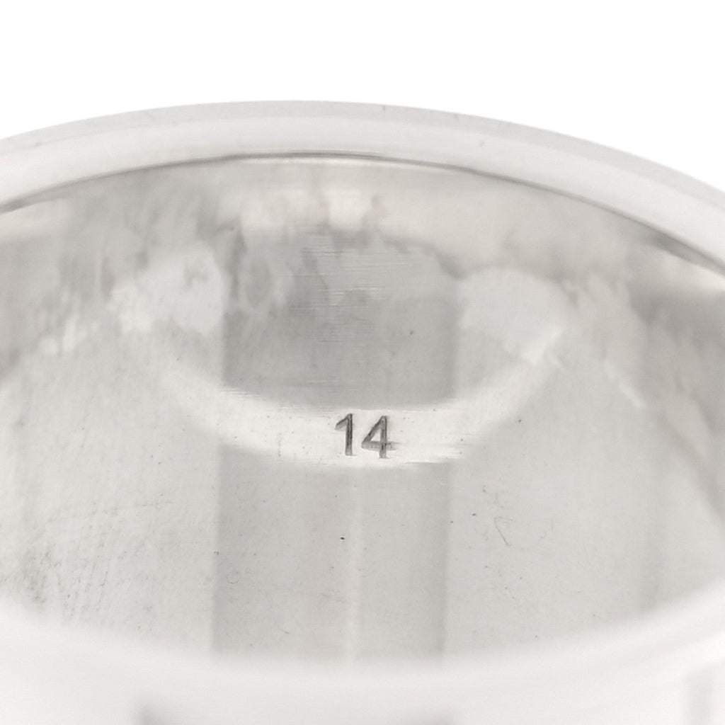 Gucci Sterling Silver 12mm Trademark Wide Band Ring 54 6.75