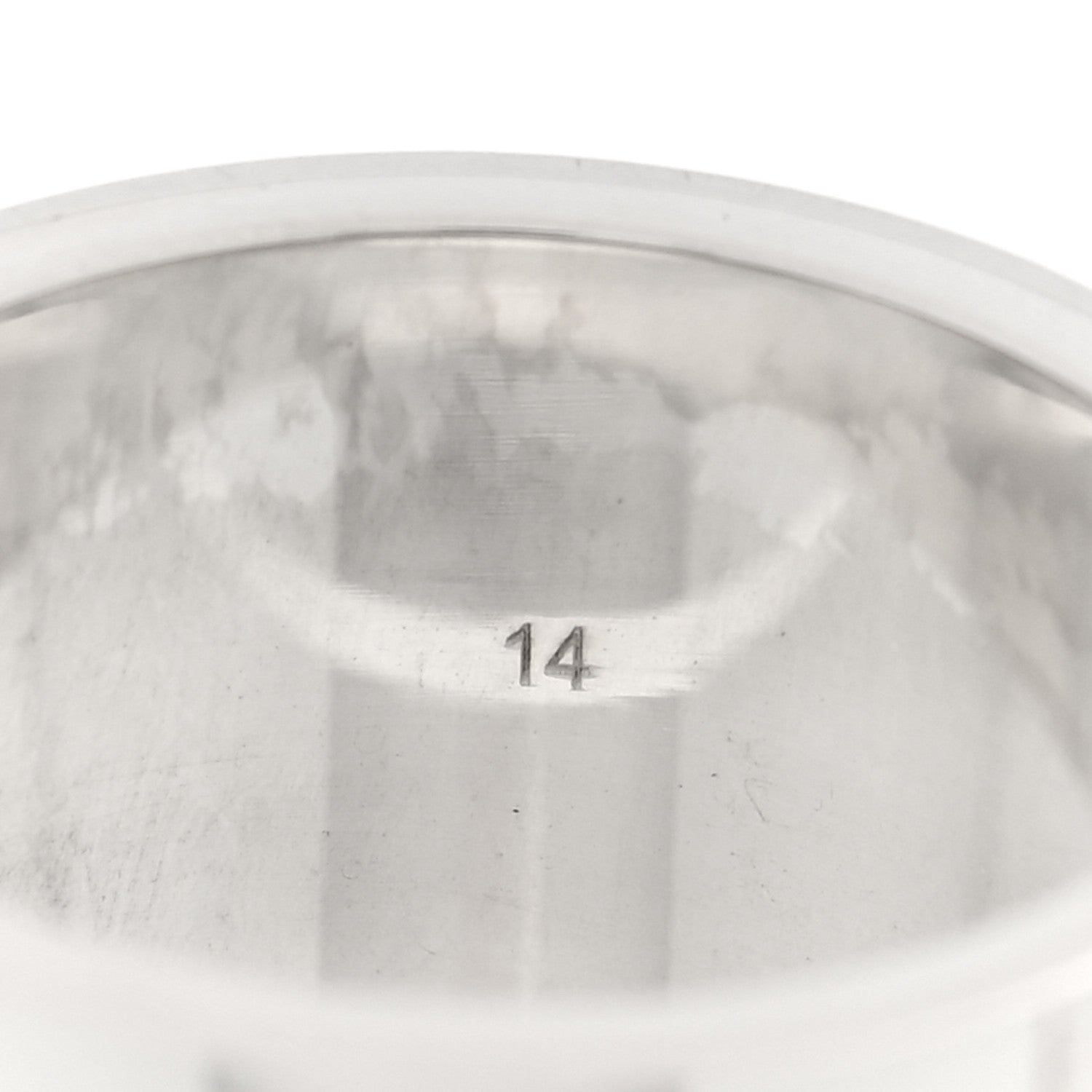 Gucci Sterling Silver 12mm Trademark Wide Band Ring 54 6.75