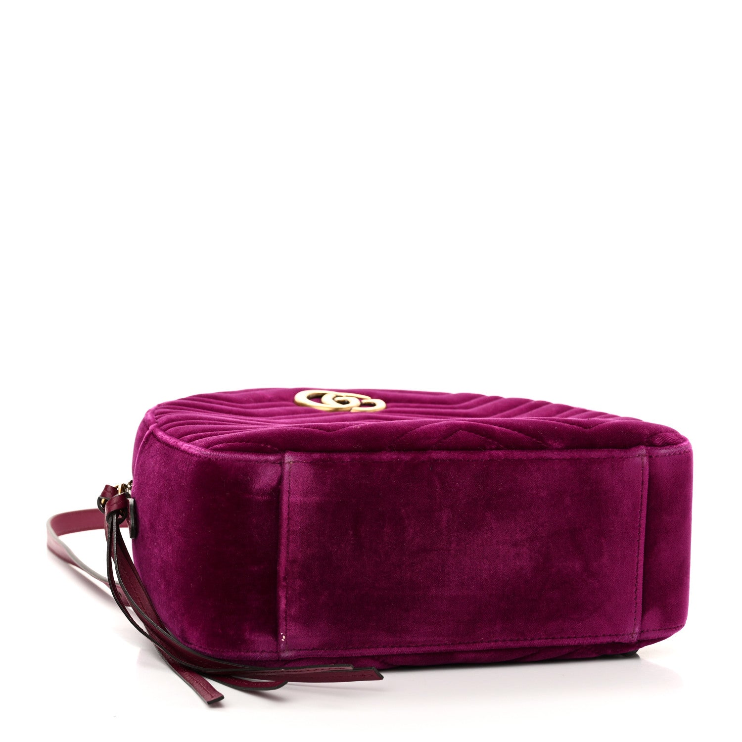 Gucci Velvet Matelasse GG Marmont Dome Backpack Fuchsia Violet Cyclamen