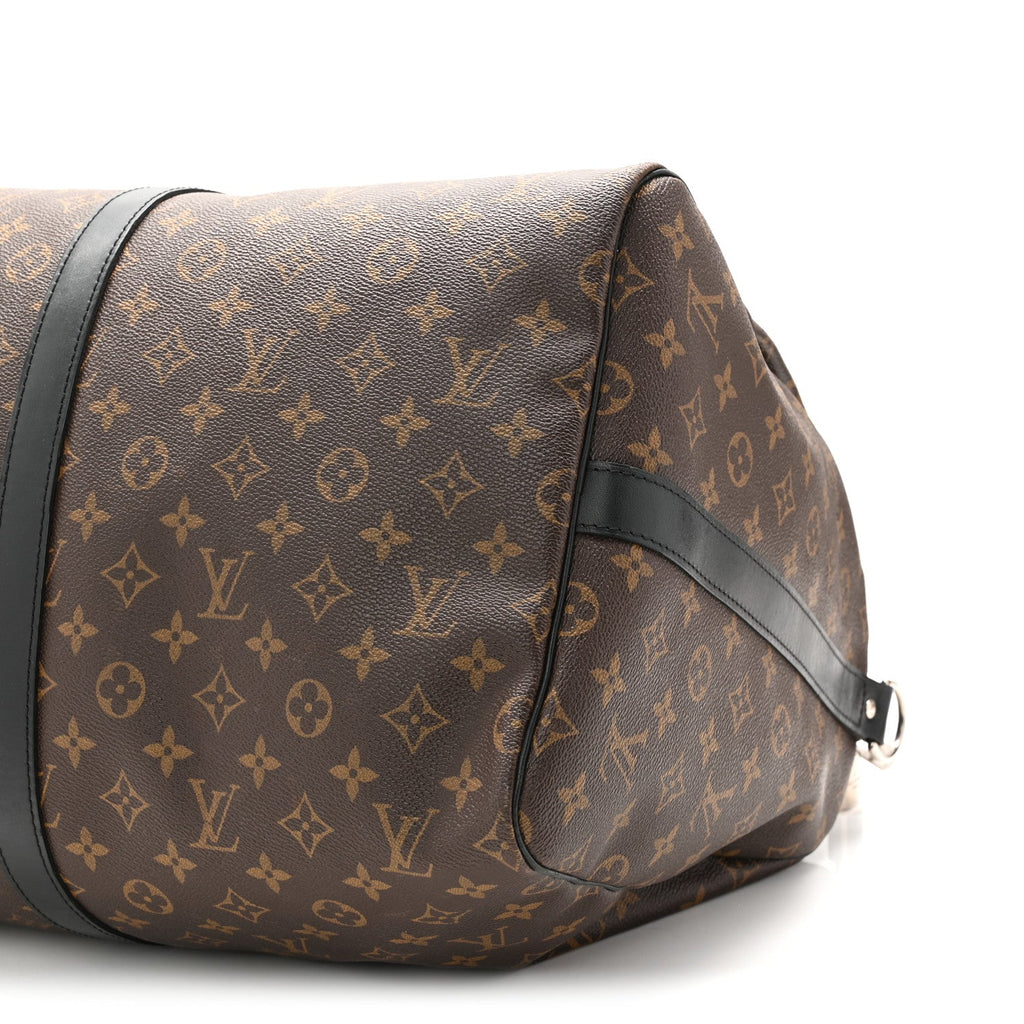 Louis Vuitton Monogram Macassar Keepall Bandouliere 55