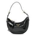 Prada Patent Naplak Arque Shoulder Bag Black