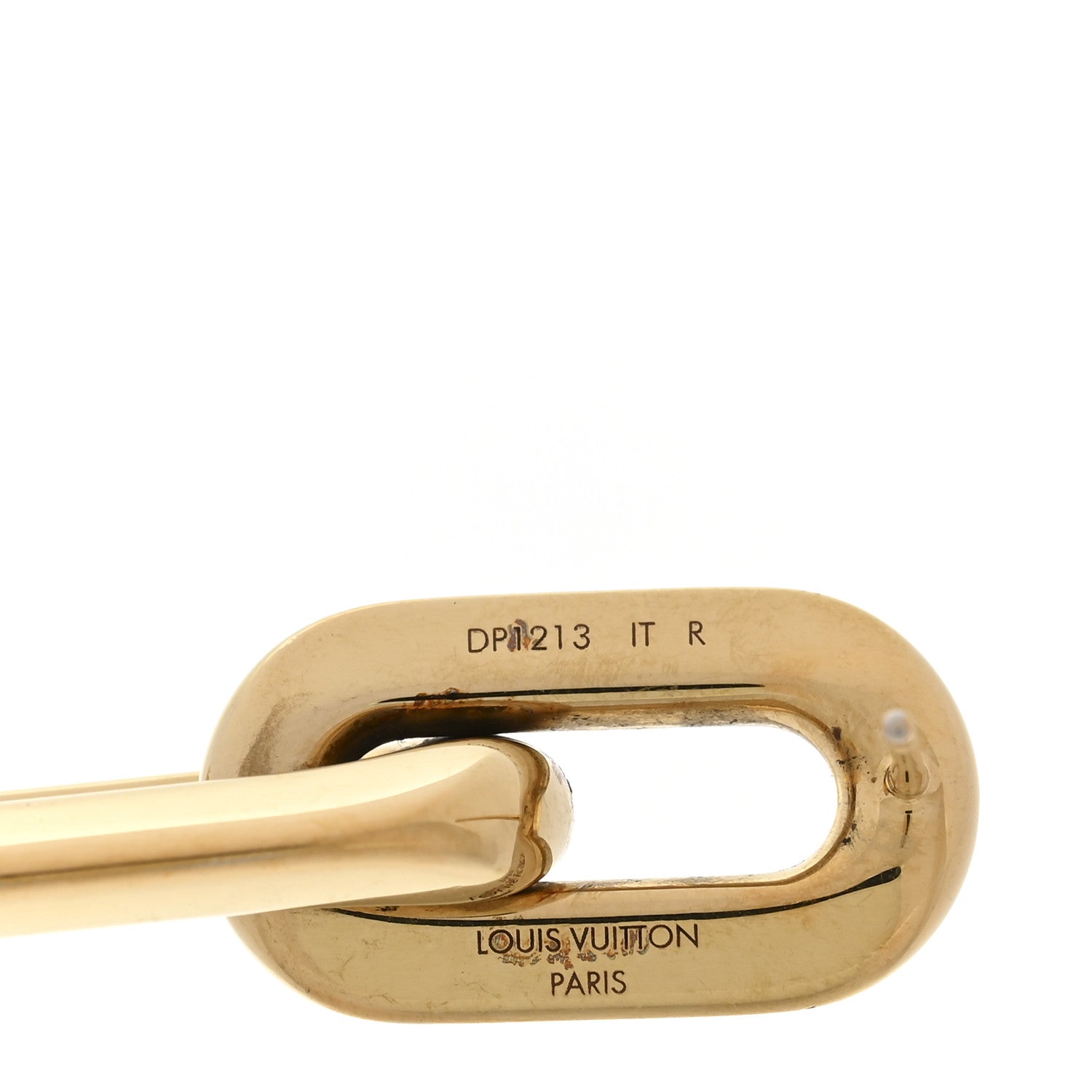Louis Vuitton Metal LV Edge Double Hoop Earrings Gold