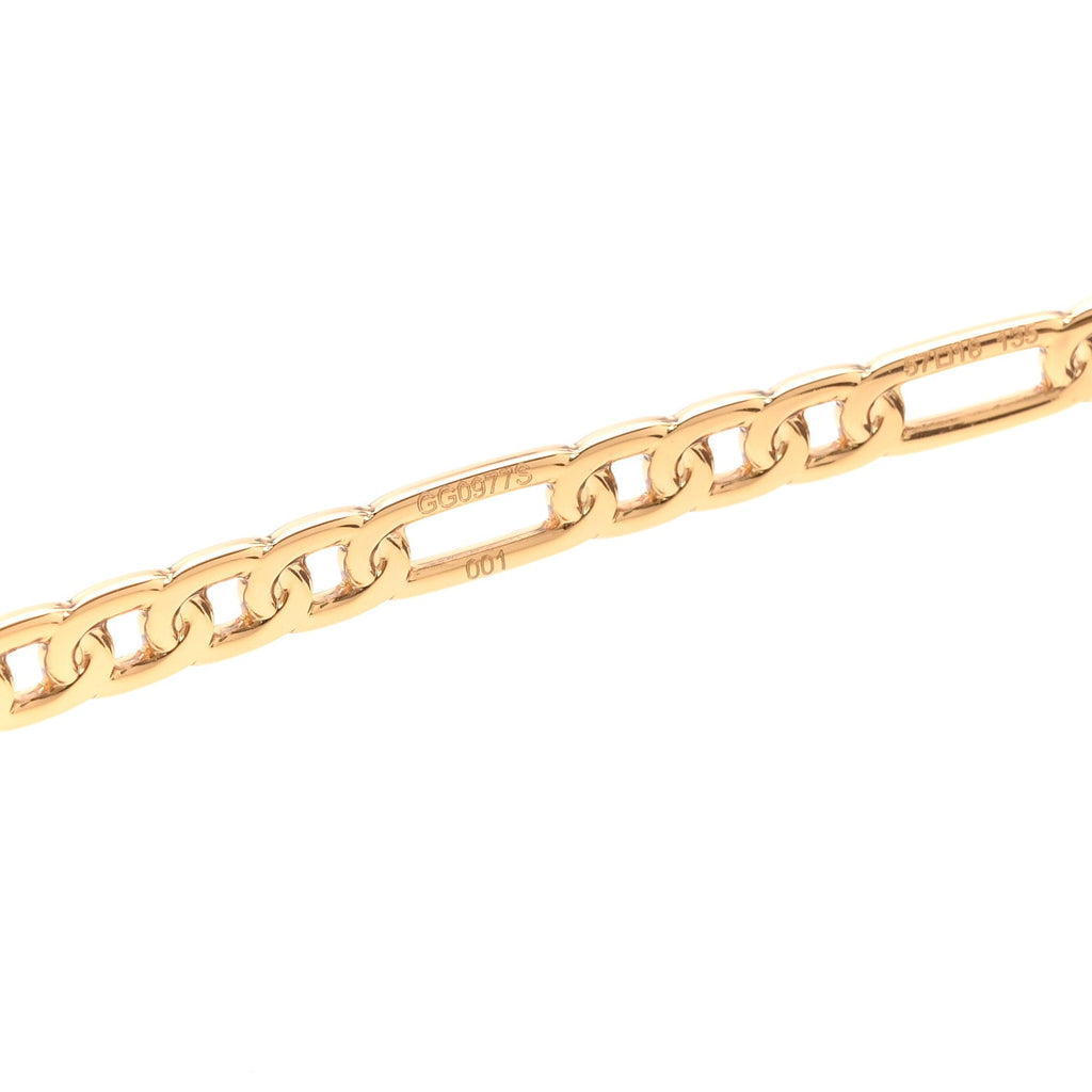 Gucci Metal Chain Cat Eye GG0977S Sunglasses Gold Grey