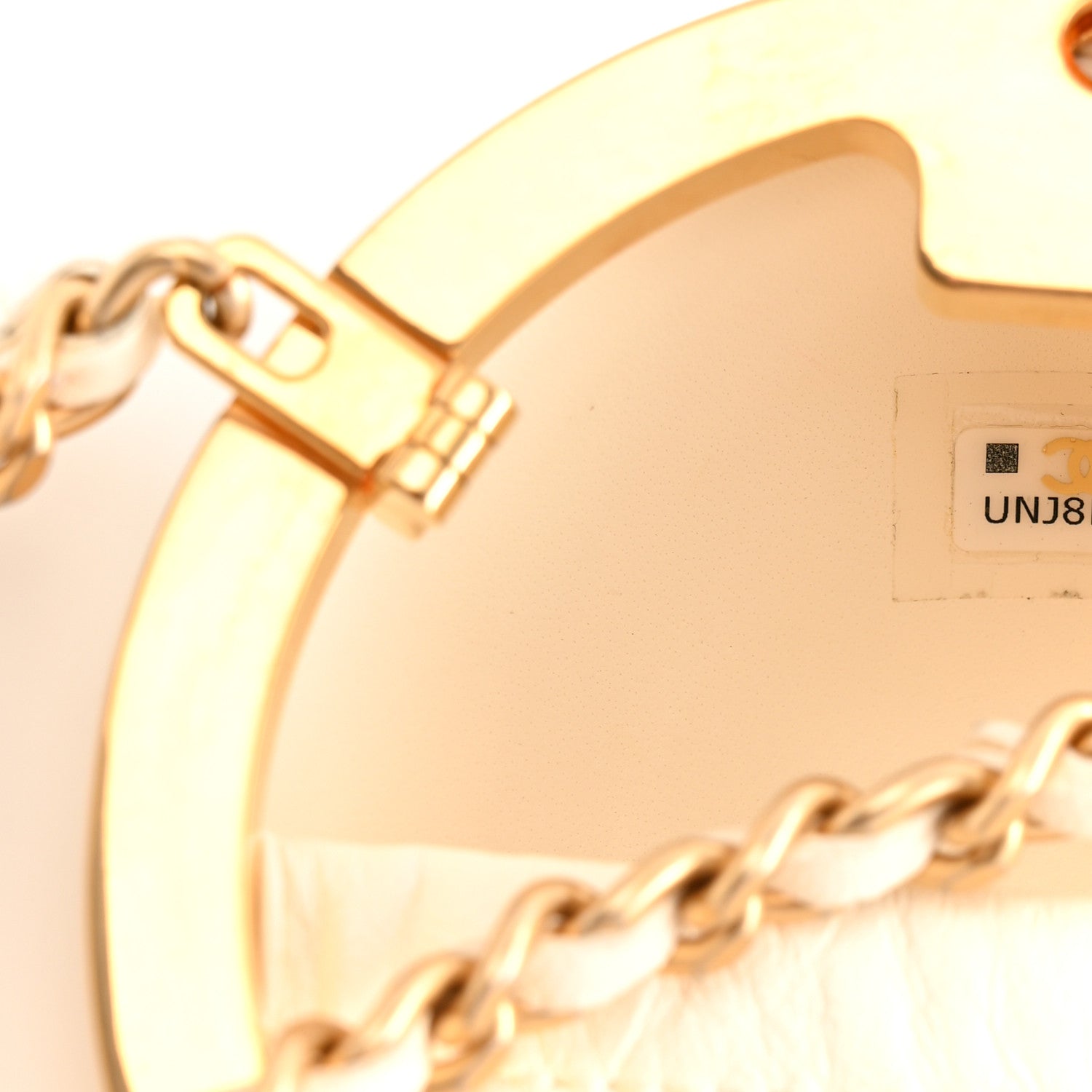 Chanel Lambskin Quilted Sphere Minaudiere Chain Clutch White